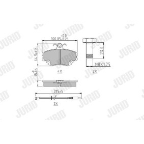 Acquista Kit pastiglie freni da JURID 571517J a buon mercato per soli 59,43 €