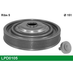 Achetez des Poulie damper (vilebrequin) LUCAS LPD0105 à prix pour 59,99 €