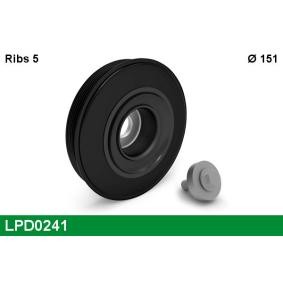 Achetez des Poulie damper (vilebrequin) LUCAS LPD0241 à prix pour 81,95 €