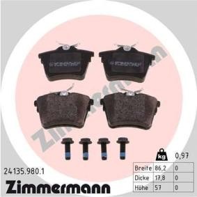 Comprar Juego de pastillas de freno de ZIMMERMANN 24135.980.1 a bajo precio de 59,23 €