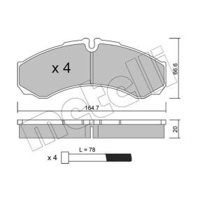 Acquista Kit pastiglie freni da METELLI 22-0212-1 a buon mercato per soli 50,47 €