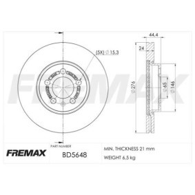 Bremsscheibe BD-5648 für FABIA (6Y2) für 85,86 CHF