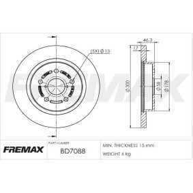 Acquista Disco freno da FREMAX BD-7088 a buon mercato per soli 58,43 €