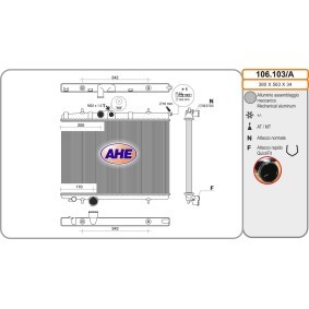 Achetez des Radiateur du moteur AHE 106.103/A à prix pour 149,06 €