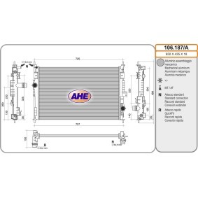 Compre Radiador, arrefecimento do motor da AHE 106.187/A a um preço baixo por 159,79 €