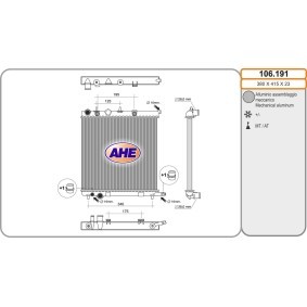 Compre Radiador, arrefecimento do motor da AHE 106.191 a um preço baixo por 97,44 €