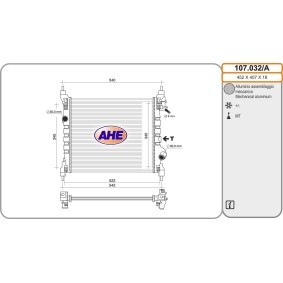 Achetez des Radiateur du moteur AHE 107.032/A à prix pour 124,17 €