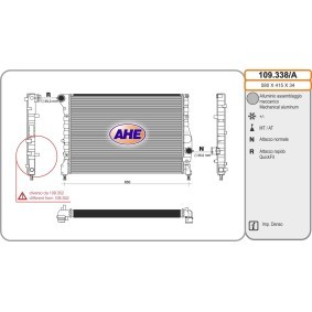 Achetez des Radiateur du moteur AHE 109.338/A à prix pour 130,51 €