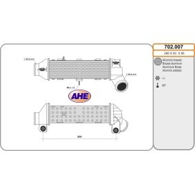 Ladeluftkühler von AHE für Caddy II Pickup (9U7) günstig online kaufen