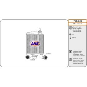 Köp Intercooler av AHE 709.046 till det låga priset 2245,28 kr