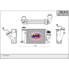 Köp Intercooler av AHE 720.014 till det låga priset 2638,63 kr