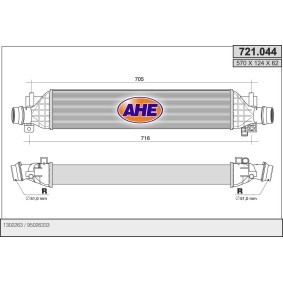 Köp Intercooler av AHE 721.044 till det låga priset 1994,07 kr