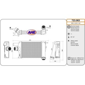 Köp Intercooler av AHE 723.063 till det låga priset 1738,02 kr