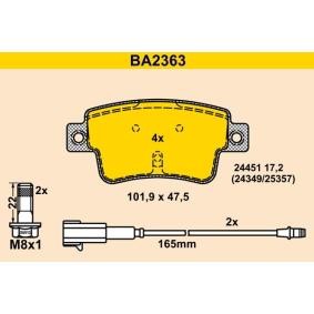 Achetez des Plaquettes de frein Barum BA2363 à prix pour 56,94 €