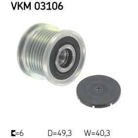 Achetez des Poulie roue libre, alternateur SKF VKM 03106 à prix pour 52,05 €