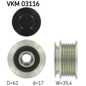 Achetez des Poulie roue libre, alternateur SKF VKM 03116 à prix pour 57,68 €