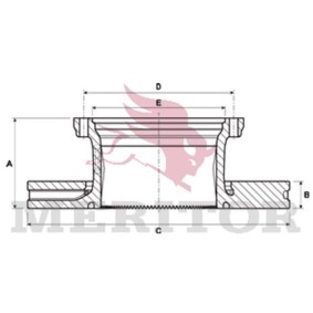 Køb Bremseskive af MERITOR MBR9004 til den lave pris 2755,28 DKK