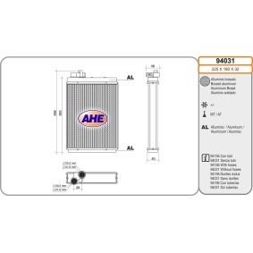 Compre Permutador de calor, aquecimento do habitáculo da AHE 94031 a um preço baixo por 121,43 €