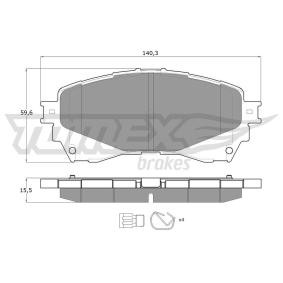 Compre Pastilhas de travão da TOMEX brakes TX 17-41 a um preço baixo por 24,96 €