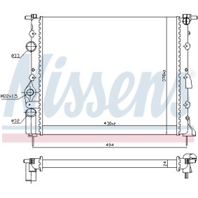 Achetez des Radiateur du moteur NISSENS 693634 à prix pour 62,40 €