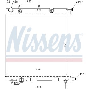 Kjøp Radiator, motorkjøling av NISSENS 694001 til den lave prisen 1007,55 NOK