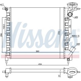 Achetez des Radiateur du moteur NISSENS 695229 à prix pour 67,88 €