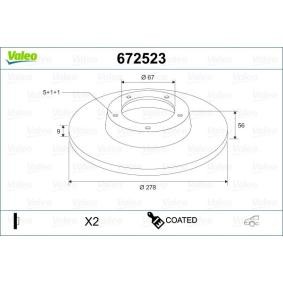 Bremsscheibe 672523 von VALEO günstig für 26,77 € online kaufen