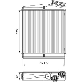 Wärmetauscher, Innenraumheizung 811512