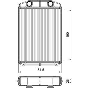 Wärmetauscher, Innenraumheizung 811553