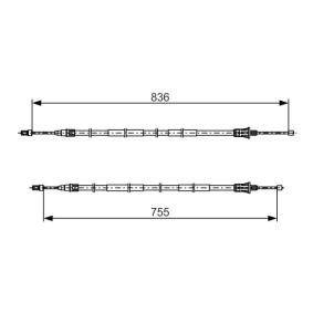 Handbremsseil 1 987 482 800 von BOSCH günstig für 69,41 € online kaufen