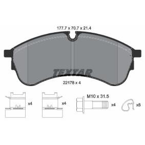 Achetez des Plaquettes de frein TEXTAR 2217801 à prix pour 93,07 €