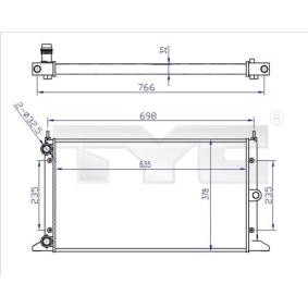Achetez des Radiateur du moteur TYC 737-0043-R à prix pour 71,71 €