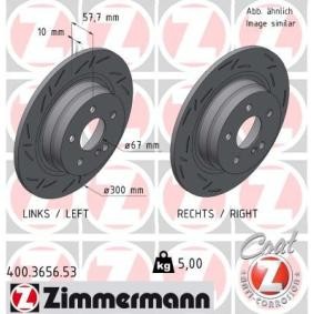 Bremsscheibe 400.3656.53 von ZIMMERMANN günstig für 96,25 € online kaufen