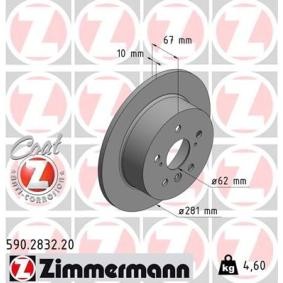 Bremsscheibe für TOYOTA von ZIMMERMANN