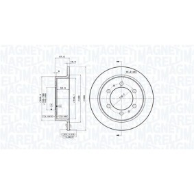 Achetez des Disque de frein MAGNETI MARELLI 360406075501 à prix pour 100,22 €