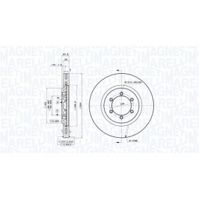 Achetez des Disque de frein MAGNETI MARELLI 360406093301 à prix pour 146,40 €