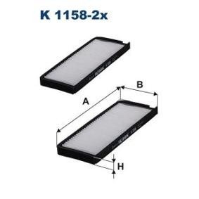 Achetez des Filtre d'habitacle FILTRON K 1158-2x à prix pour 23,03 €