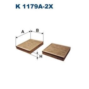 Kjøp Kupefilter av FILTRON K 1179A-2x til den lave prisen 250,23 NOK