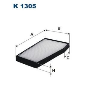 Achetez des Filtre d'habitacle FILTRON K 1305 à prix pour 17,66 €