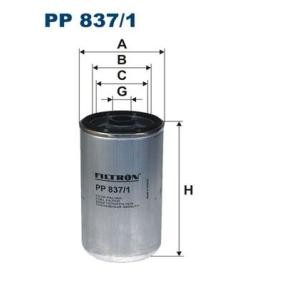 Achetez des Filtre à carburant FILTRON PP 837/1 à prix pour 13,83 €