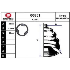 Achetez des Jeu de joint-soufflet, arbre de commande SNRA 00851 à prix pour 9,52 €