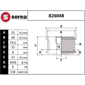 Generatorfreilauf 826048