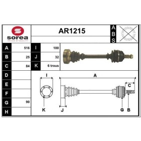 Antriebswelle für ALFA ROMEO von SNRA