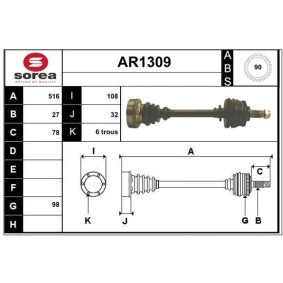 Antriebswelle für ALFA ROMEO von SNRA