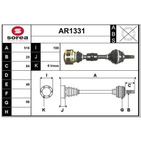 Acquista Semiasse da SNRA AR1331 a buon mercato per soli 159,88 €