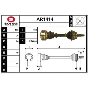 Antriebswelle für ALFA ROMEO von SNRA