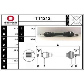 Comprar Árbol de transmisión de SNRA TT1212 a bajo precio de 120,09 €