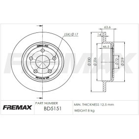 Comprar Disco de freno de FREMAX BD-5151 a bajo precio de 133,74 €