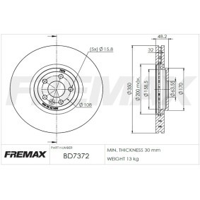 Comprar Disco de freno de FREMAX BD-7372 a bajo precio de 103,25 €
