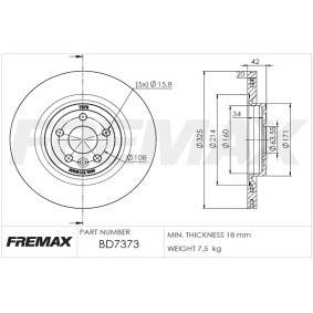Comprar Disco de freno de FREMAX BD-7373 a bajo precio de 91,86 €